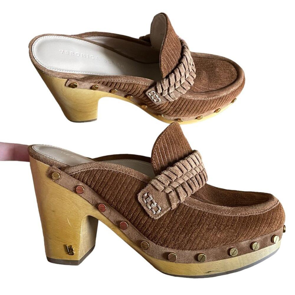 Veronica Beard Delia Suede Clogs